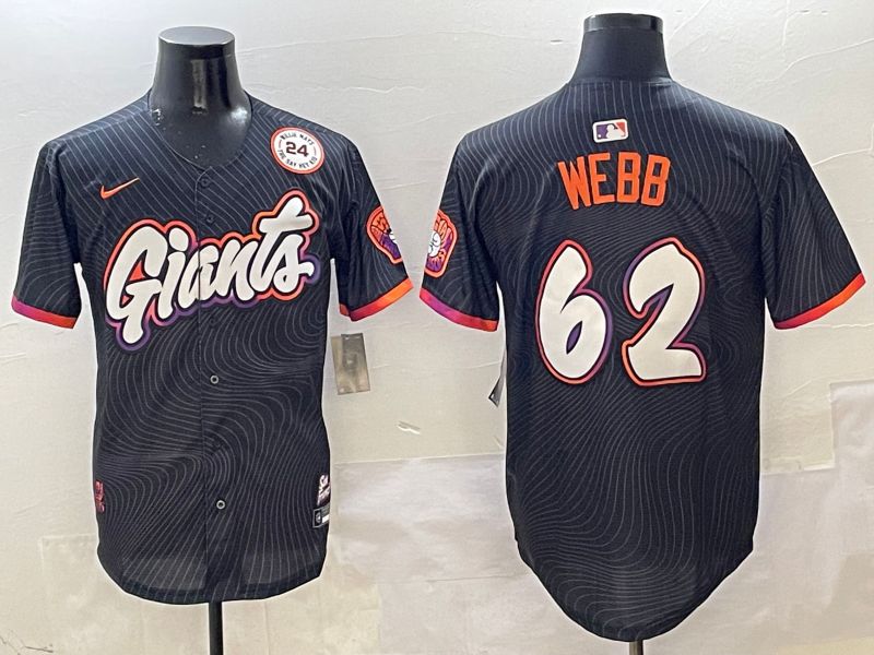 Men San Francisco Giants #62 Webb Black Joint Name Nike 2025 MLB Jersey style 8->san francisco giants->MLB Jersey